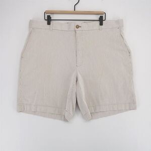 Southern Tide Chino Shorts Mens 40 Brown White‎ Textured Stripe